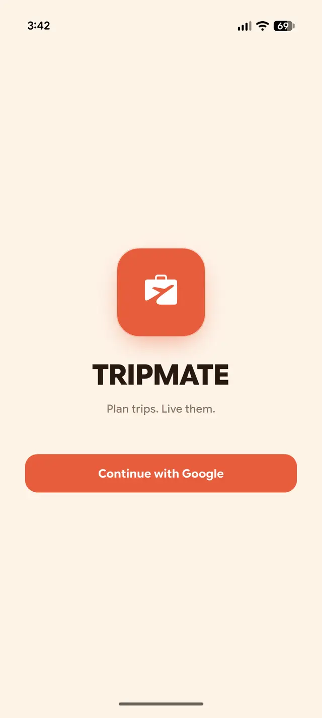 Tripmate trips list showing upcoming trips to Barcelona, Florence and Hahndorf